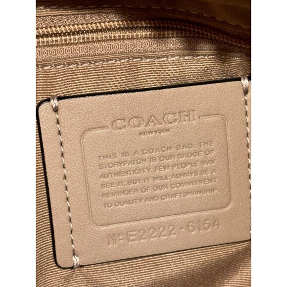 Coach Pebble Leather Cream Multi-Color Shoulder Bag With Gold Hardware - Picture 14 of 14